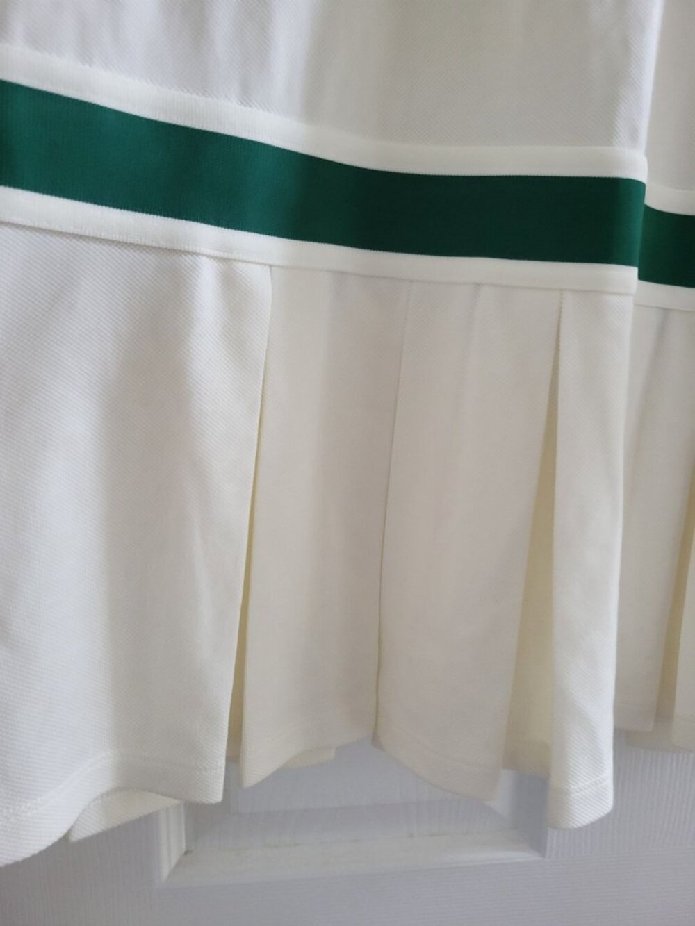 Adidas Originals Tennis Inspired dress size Medium Cream Green Tennis Preppy - Picture 5 of 10